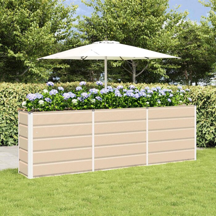 Vidaxl Jardinière en acier ivoire 240cm - Jusqu'à -44% de remise