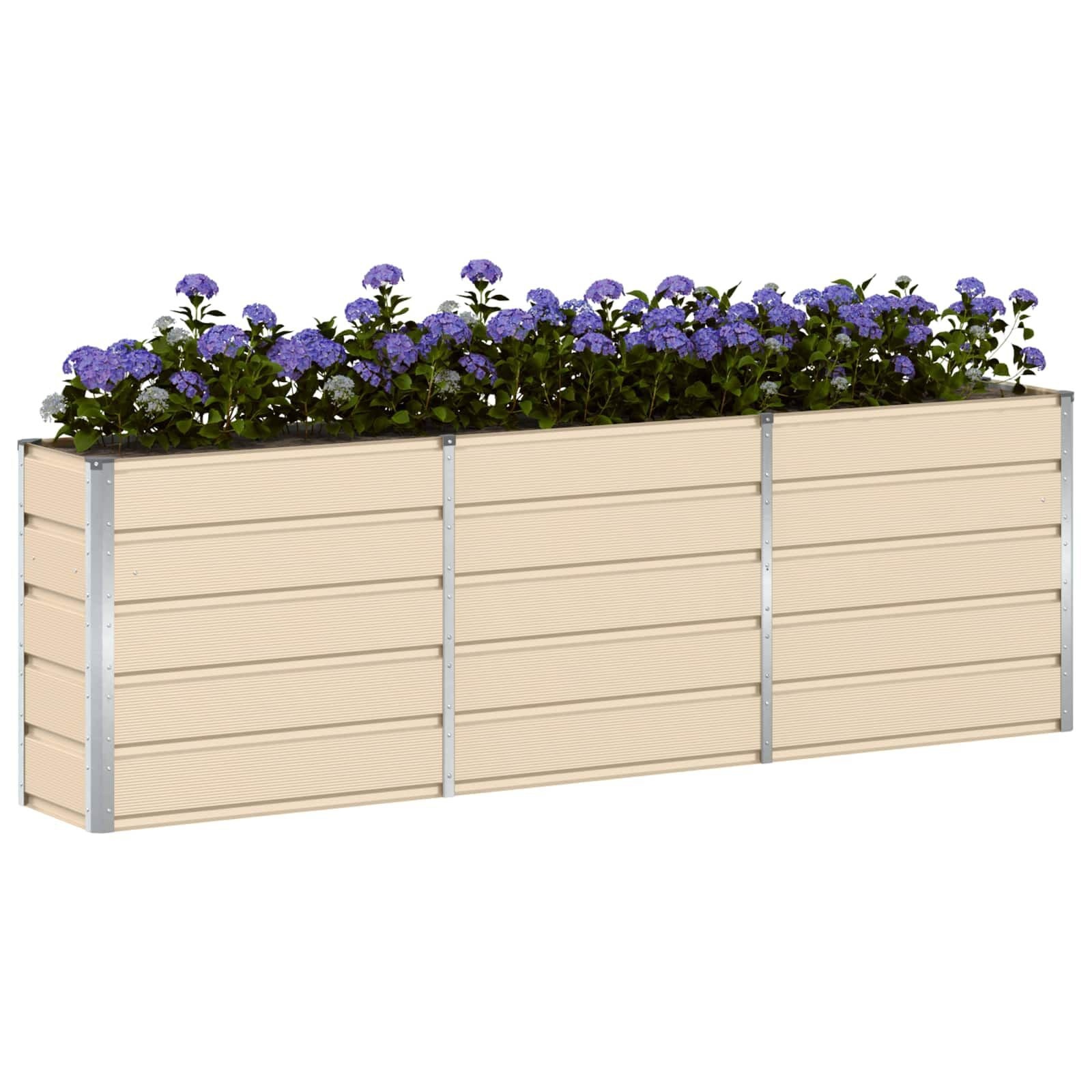 Vidaxl Jardinière en acier ivoire 240cm - Jusqu'à -44% de remise