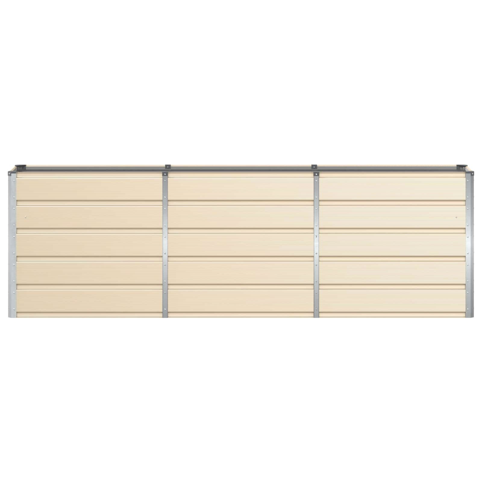 Vidaxl Jardinière en acier ivoire 240cm - Jusqu'à -44% de remise