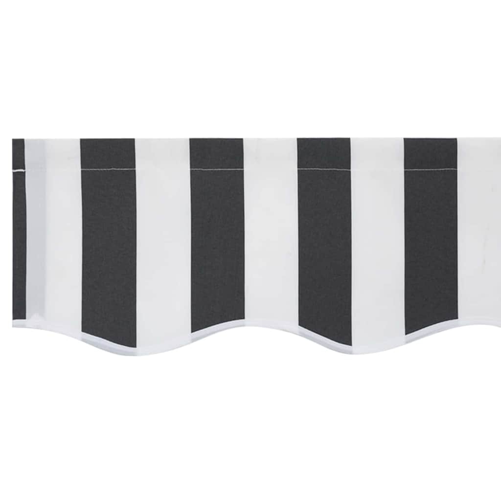 Vidaxl Toile de rechange store banne 380x195cm - Anthracite et blanc - Jusqu'à 45%