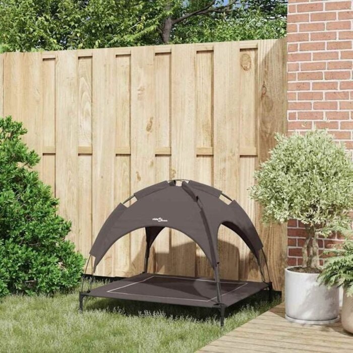Vidaxl Lit surélevé pour chien avec auvent - 90x81cm - Jusqu'à -44% de remise