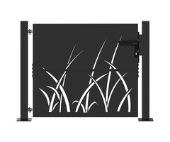 Vidaxl Portillon de jardin en acier noir 110x105cm - Jusqu'à 47% de réduction