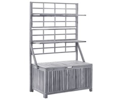 Vidaxl Armoire de jardin avec treillis en acacia gris - Jusqu'à 47 % de réduction