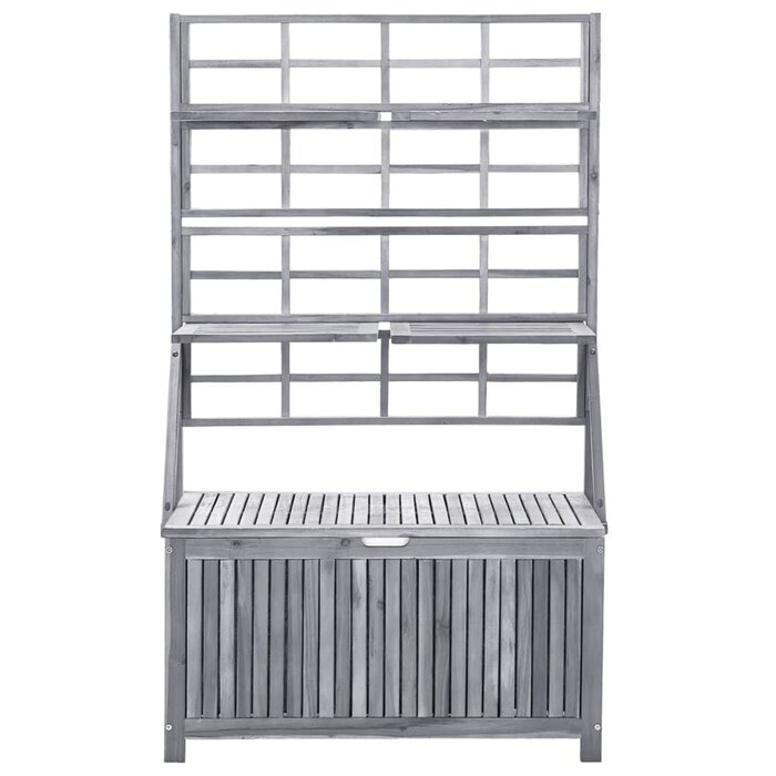 Vidaxl Armoire de jardin avec treillis en acacia gris - Jusqu'à 47 % de réduction