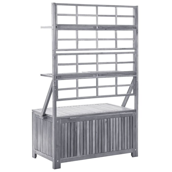 Vidaxl Armoire de jardin avec treillis en acacia gris - Jusqu'à 47 % de réduction