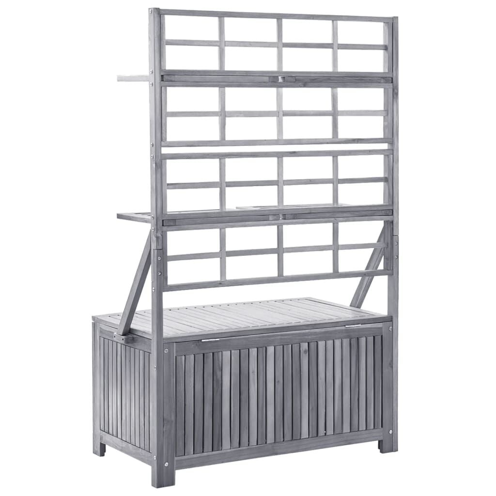 Vidaxl Armoire de jardin avec treillis en acacia gris - Jusqu'à 47 % de réduction