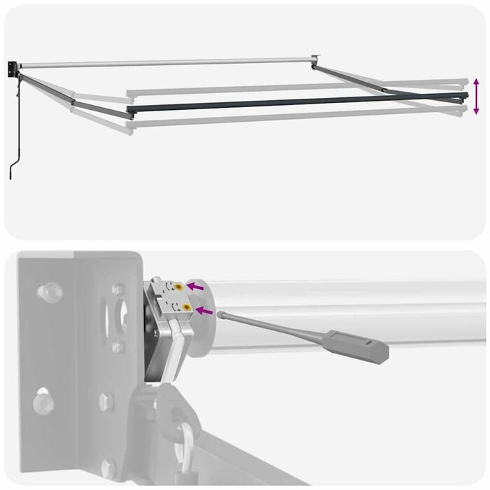Vidaxl Store banne manuel anthracite 3,5x2,5m - Jusqu'à 47% de réduction