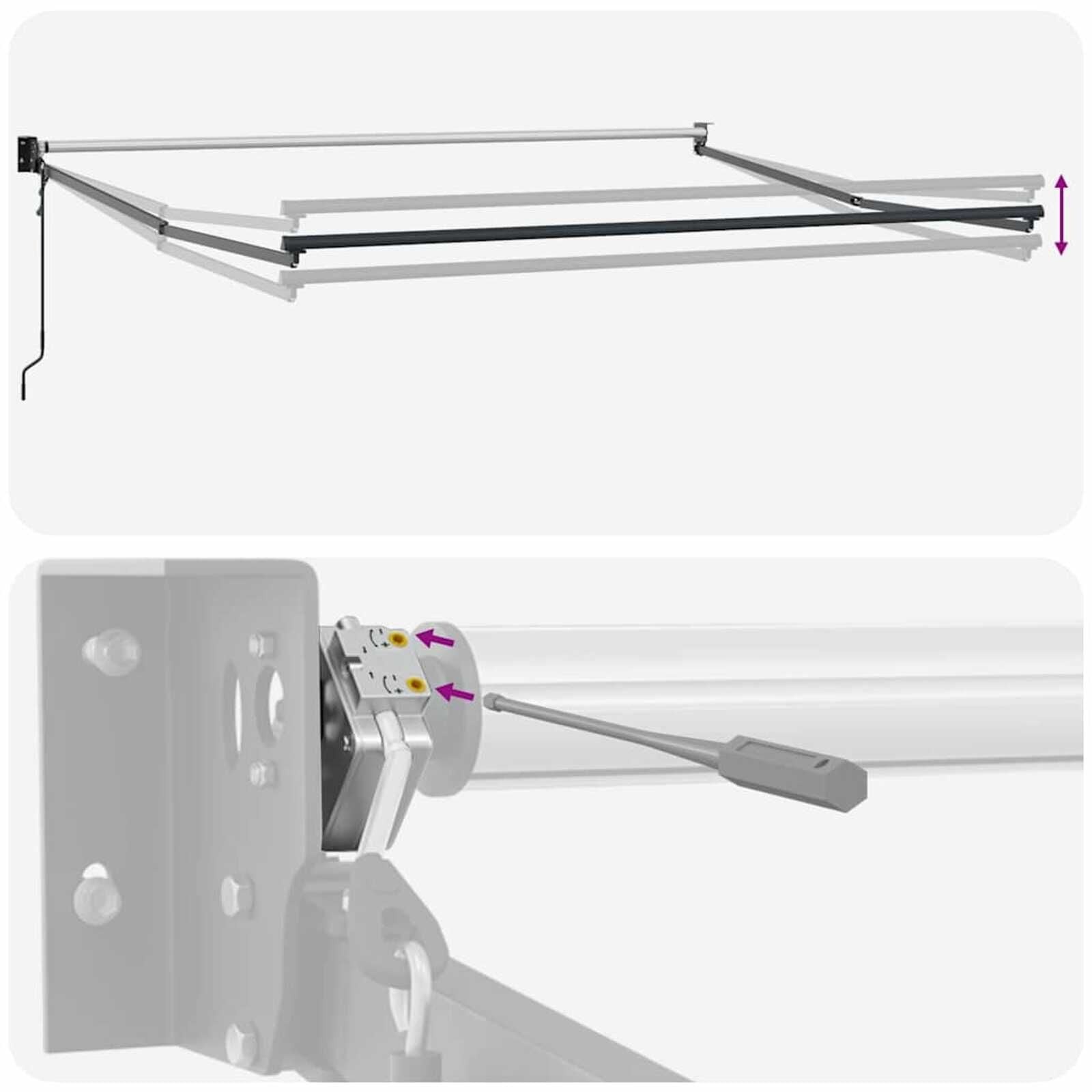 Vidaxl Store banne manuel anthracite 3,5x2,5m - Jusqu'à 47% de réduction