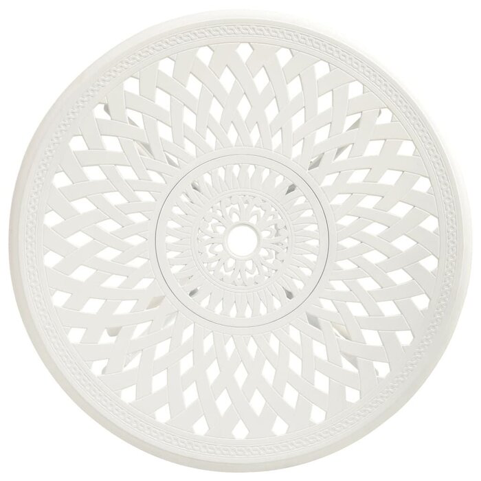 Vidaxl Table de jardin carrée en aluminium blanc - Jusqu'à -43%