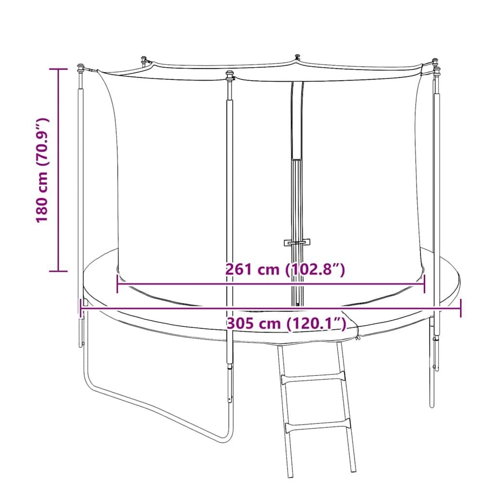 Vidaxl Filet de sécurité trampoline 3,05 m - Jusqu'à -35% sur nos modèles outlet