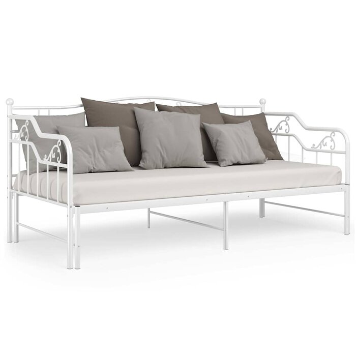 Vidaxl Canapé-lit gigogne métal blanc 90x200 cm - Jusqu'à -42% sur votre modèle