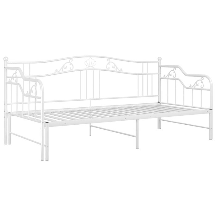 Vidaxl Canapé-lit gigogne métal blanc 90x200 cm - Jusqu'à -42% sur votre modèle