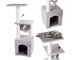 Viking Choice Arbre à chat complet 95 cm - Gris - Jusqu'à -45% sur vos retours