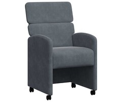 Vidaxl Lot de 2 chaises en velours gris avec roulettes - Jusqu'à -47%