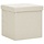 Pouf de rangement pliable blanc crème - Jusqu'à 42% de réduction