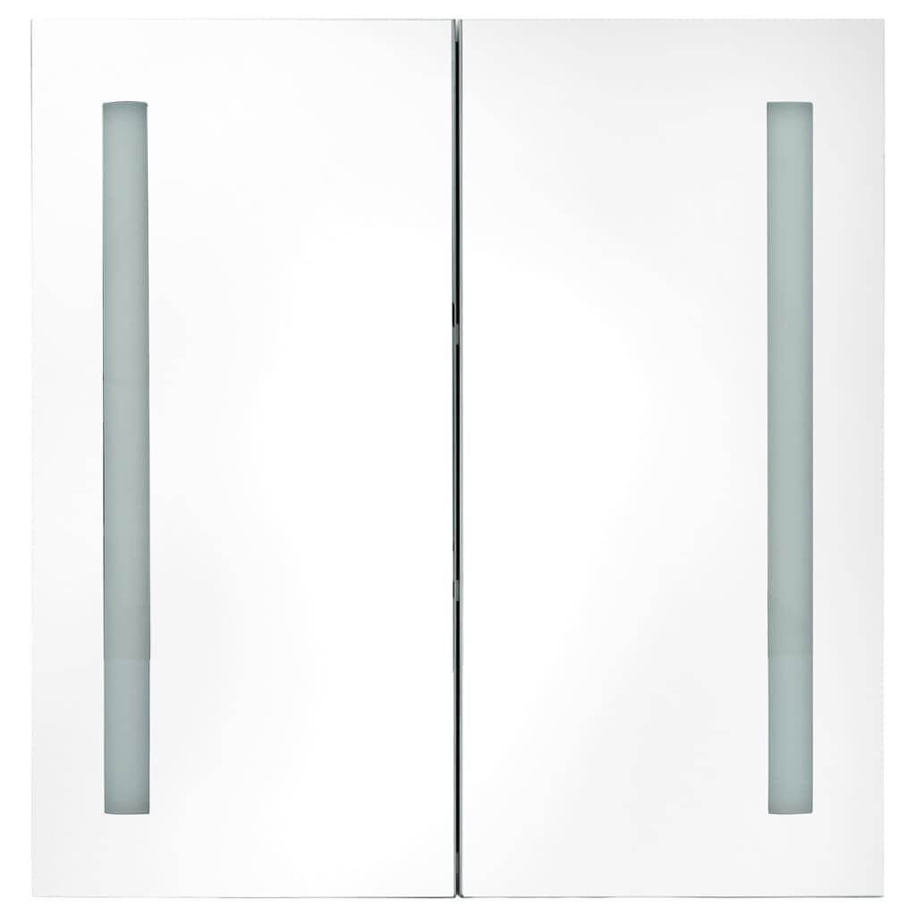 Vidaxl Armoire de salle de bain LED avec miroir, 62x60cm - Anthracite - Jusqu'à -43%