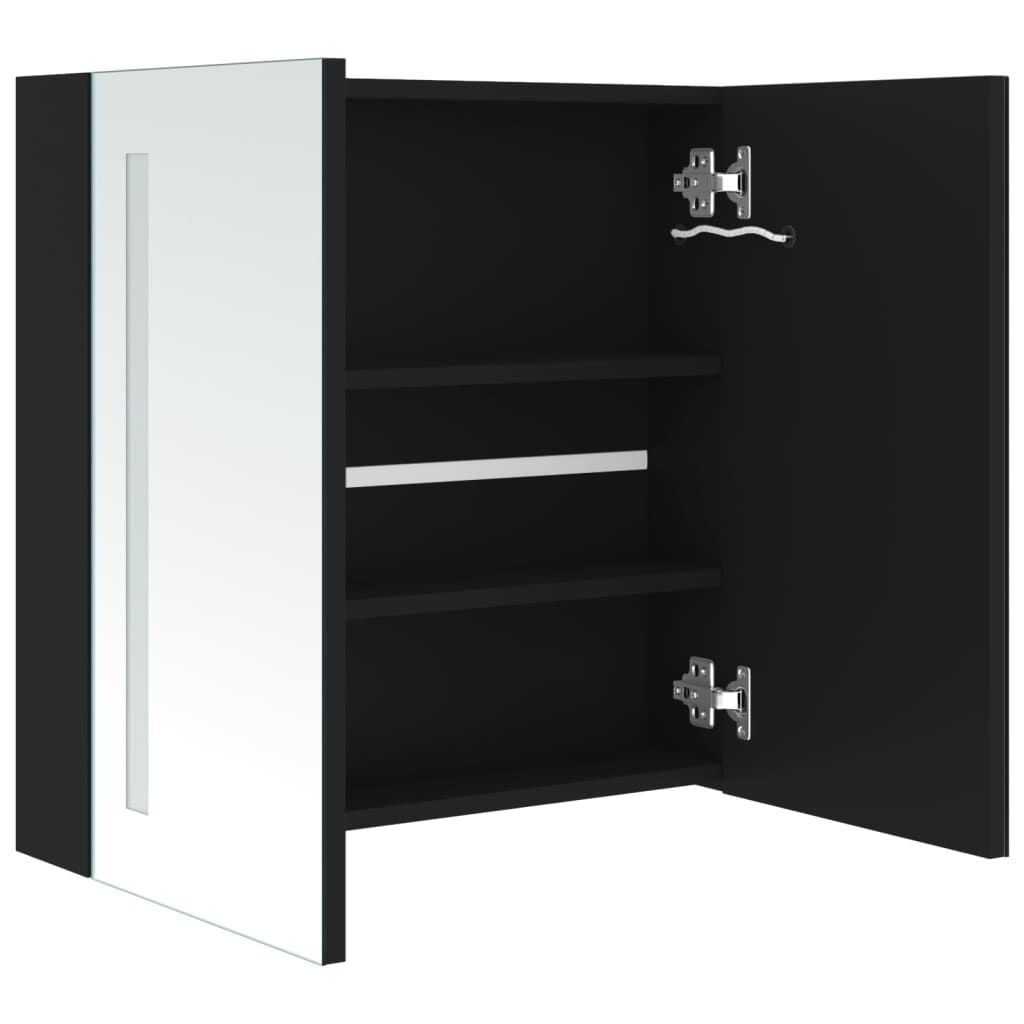 Vidaxl Armoire de salle de bain LED avec miroir, 62x60cm - Anthracite - Jusqu'à -43%