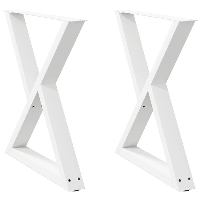 Vidaxl Pieds de table acier blanc 70cm - Jusqu'à -46% sur l'outlet