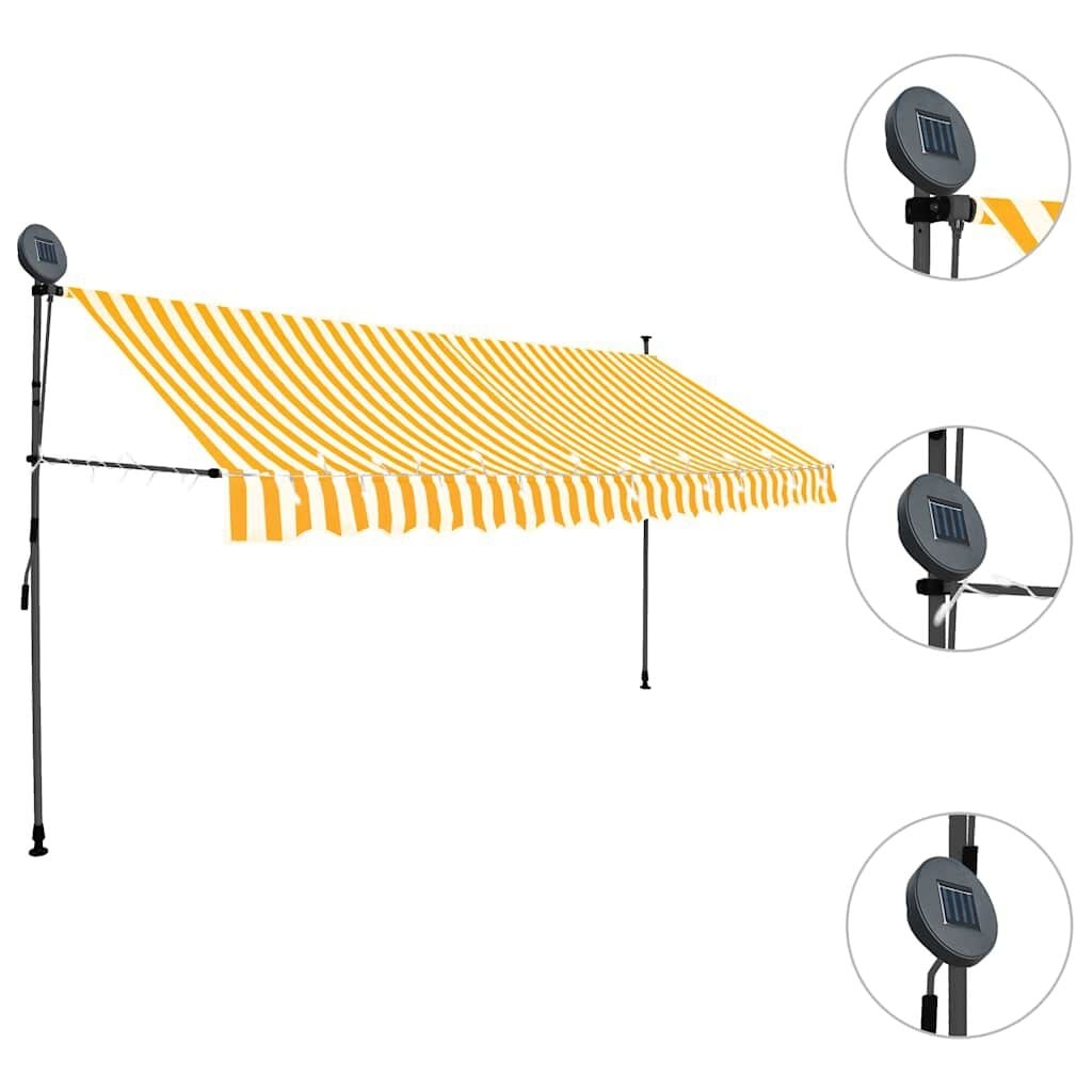 Vidaxl Store banne manuel avec LED 400cm - Jusqu'à -46% sur l'outlet