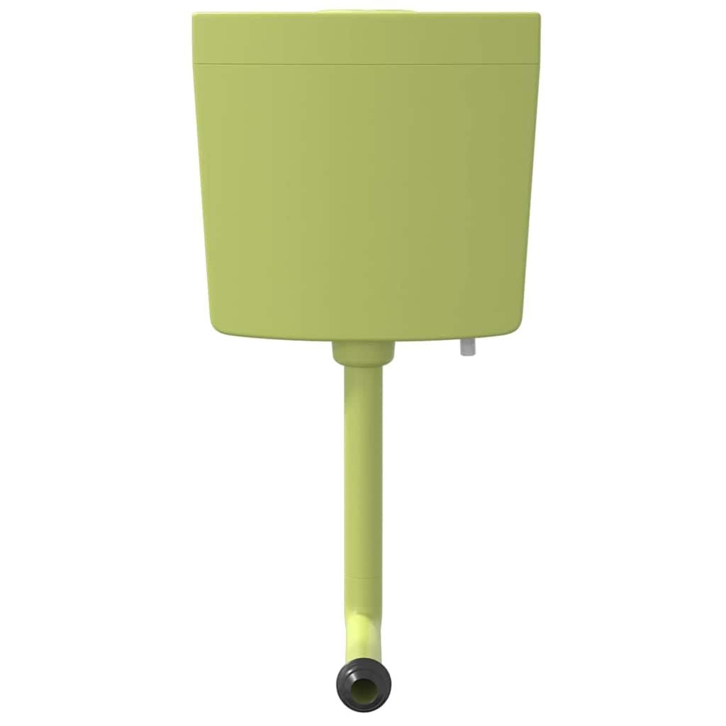 Vidaxl Réservoir de chasse d'eau double débit 3/6L - Vert olive - Jusqu'à -45%