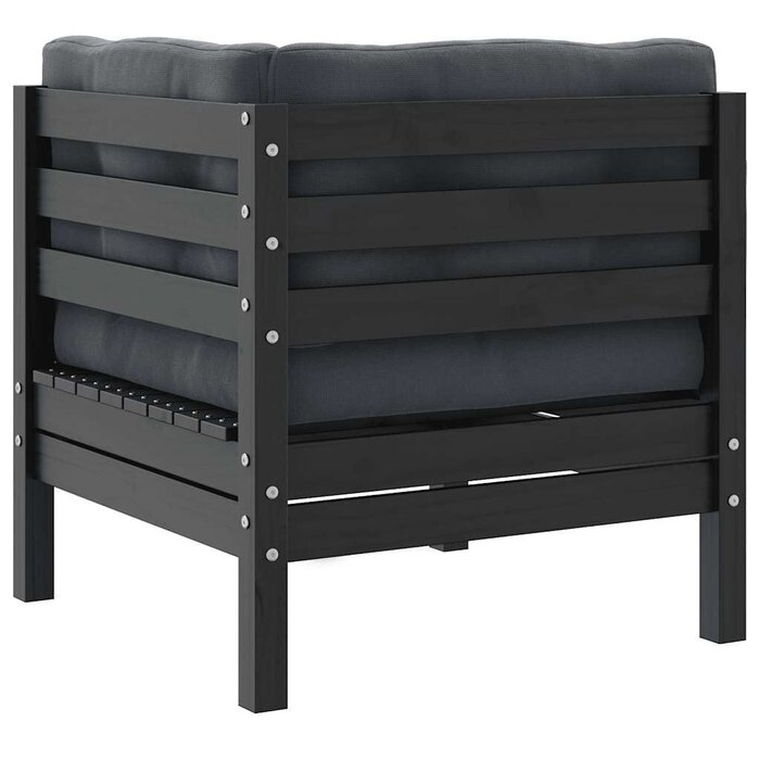 Vidaxl Canapé de jardin 2 places en pin massif gris - Jusqu'à -47%