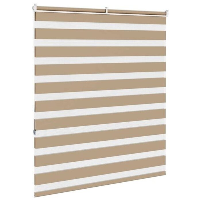 Vidaxl Store Enrouleur Jour Nuit 120x150cm Brun Sable - Jusqu'à 43% de remise