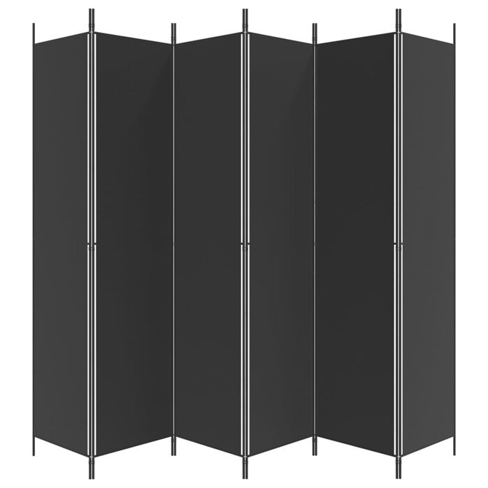 Vidaxl Paravent pliable 6 panneaux 300x220 cm - Noir - Jusqu'à -34%