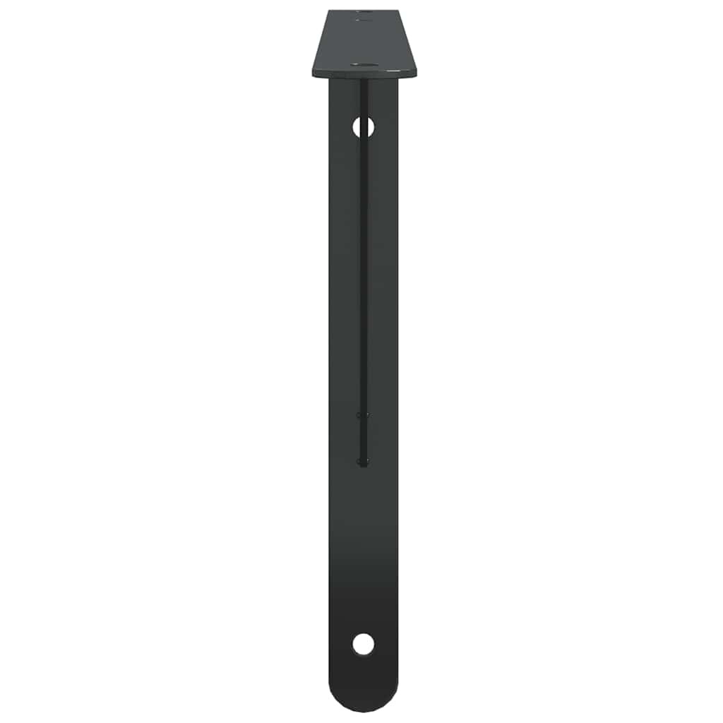 Vidaxl Lot de 4 supports étagère acier noir 40x25cm - Jusqu'à 39% de réduction