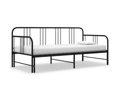 Vidaxl Canapé-lit gigogne métal noir 90x200 cm - Jusqu'à 50% de remise