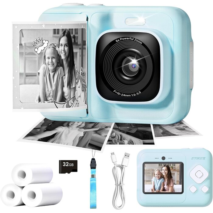 Appareil photo instantané enfant bleu - Jusqu'à -43% sur le prix neuf
