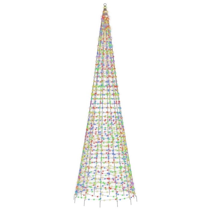 Vidaxl Sapin de Noël LED 5m pour mât - Multicolore - Jusqu'à 41% de remise