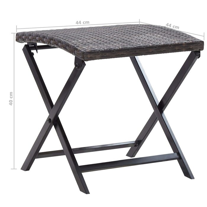 Vidaxl Tabouret pliant en rotin marron - Jusqu'à 46% de réduction