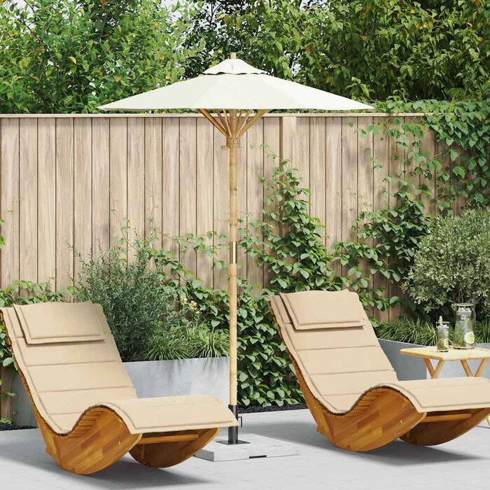 Vidaxl Parasol de jardin carré en bambou 150x150cm - Jusqu'à -48%