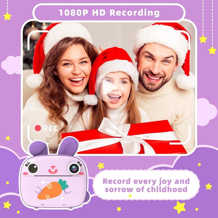 Appareil photo instantané pour enfants violet - Jusqu'à 43% de remise