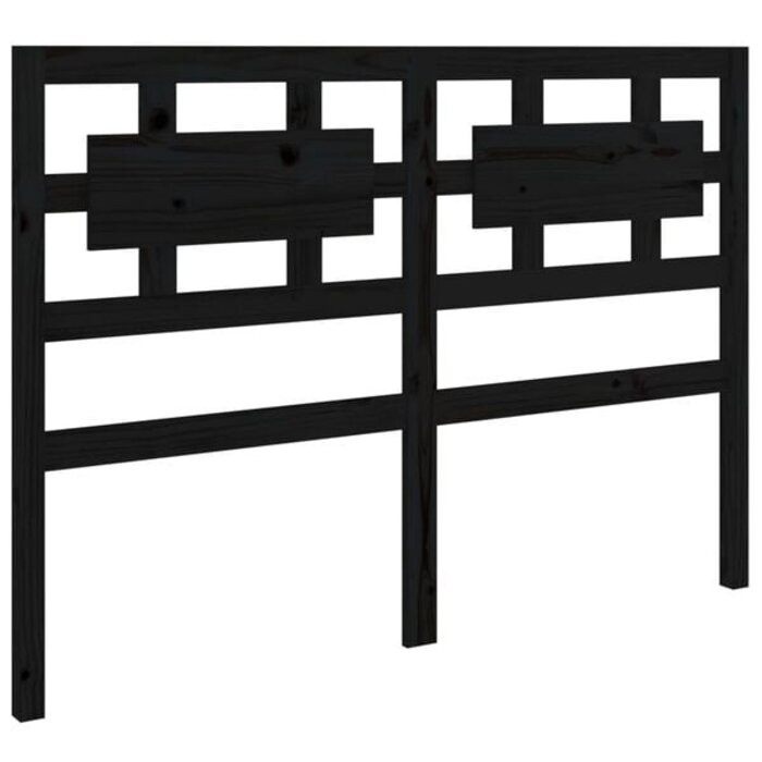 Vidaxl Tête de lit en pin massif noir 165,5 cm - Jusqu'à 35% de réduction