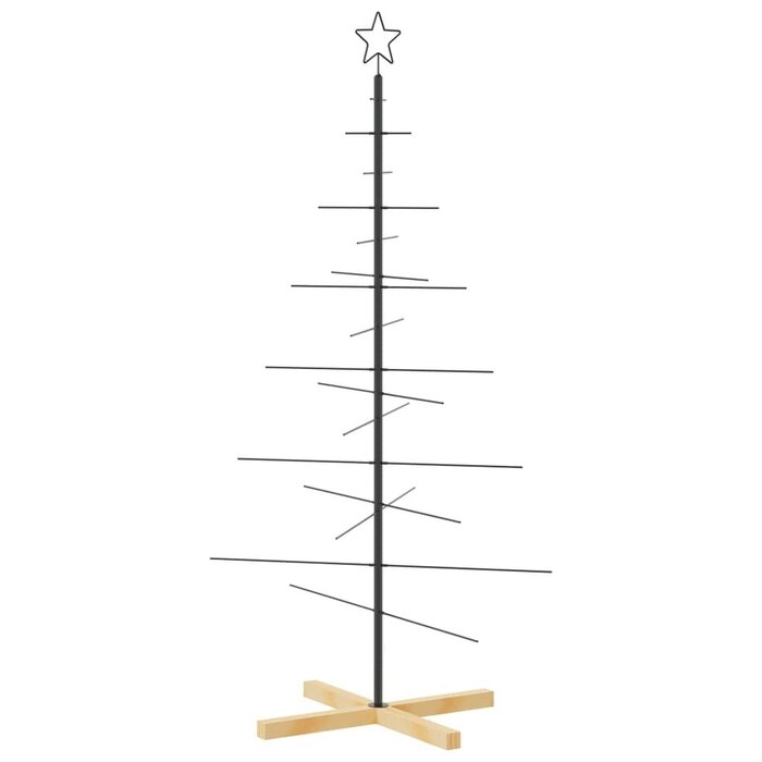 Vidaxl Sapin de Noël Design en Métal Noir - 150 cm - Jusqu'à -56%