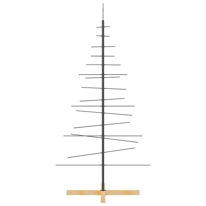 Vidaxl Sapin de Noël Design en Métal Noir - 150 cm - Jusqu'à -56%