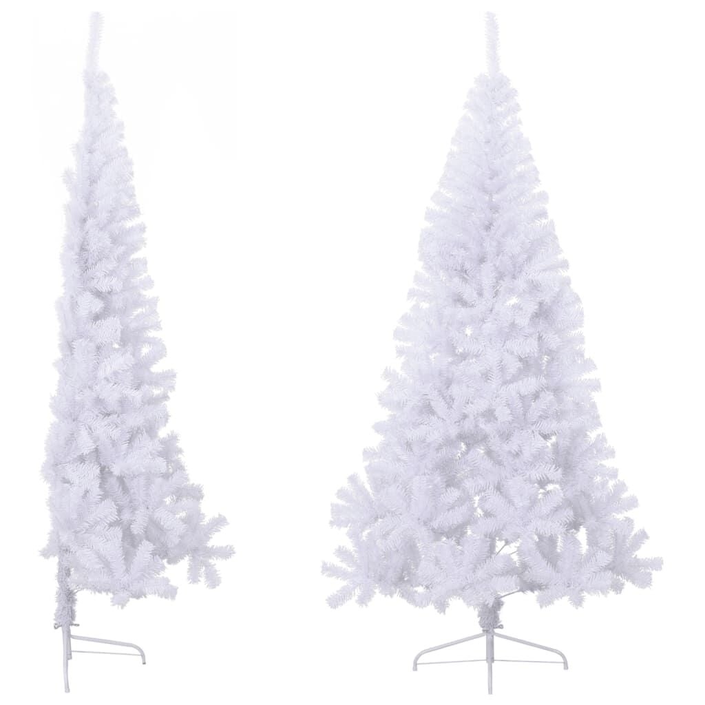 Vidaxl Sapin de Noël artificiel demi-arbre 240 cm blanc - Jusqu'à 39% de remise