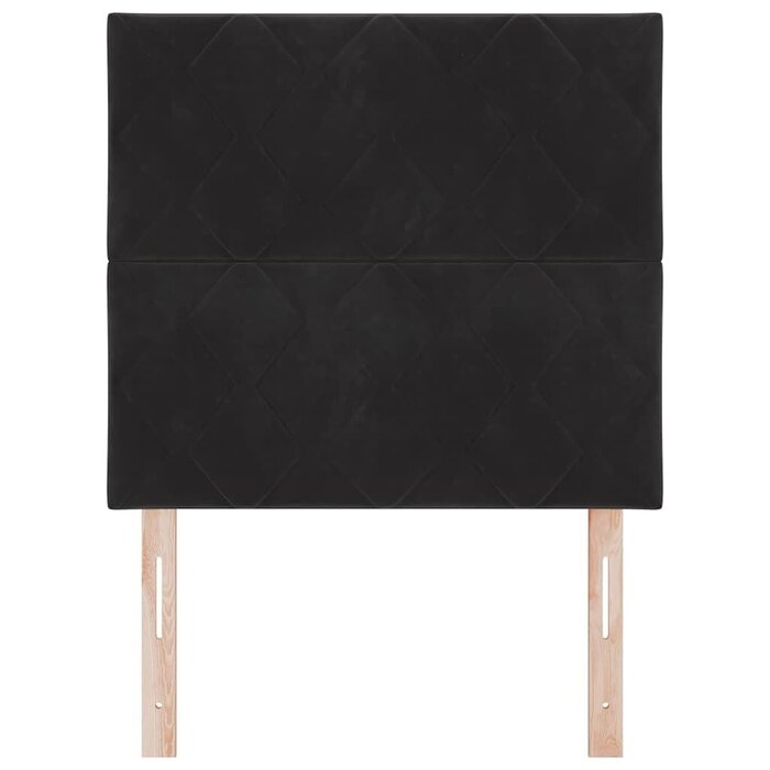 Vidaxl Tête de lit murale géométrique en velours noir - Jusqu'à -54%