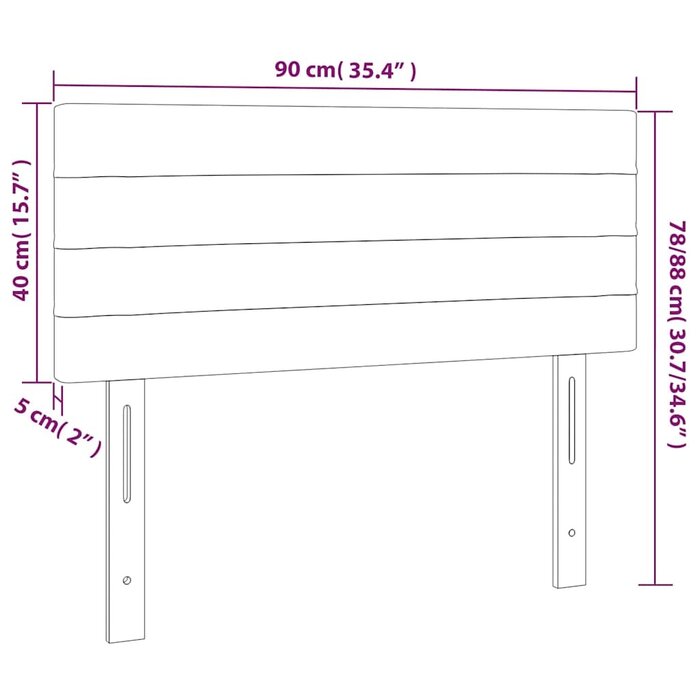 Vidaxl Tête de lit en velours gris foncé 90cm - Jusqu'à -47% sur l'outlet