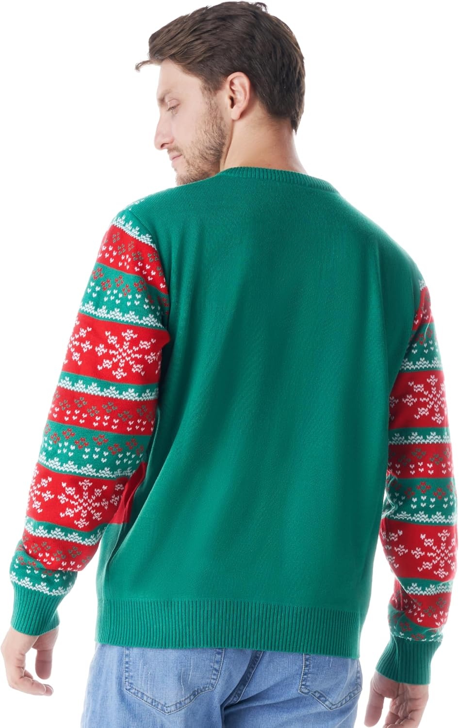 Pull de Noël humoristique vert sequins - Jusqu'à -36% de remise