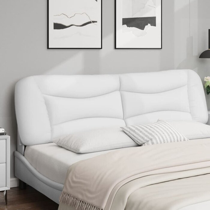 Vidaxl Coussin de tête de lit Hvar 193 cm blanc - Jusqu'à -53% de remise