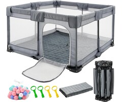 Parc bébé pliable 127x127 cm avec balles - Jusqu'à -34% sur le prix neuf