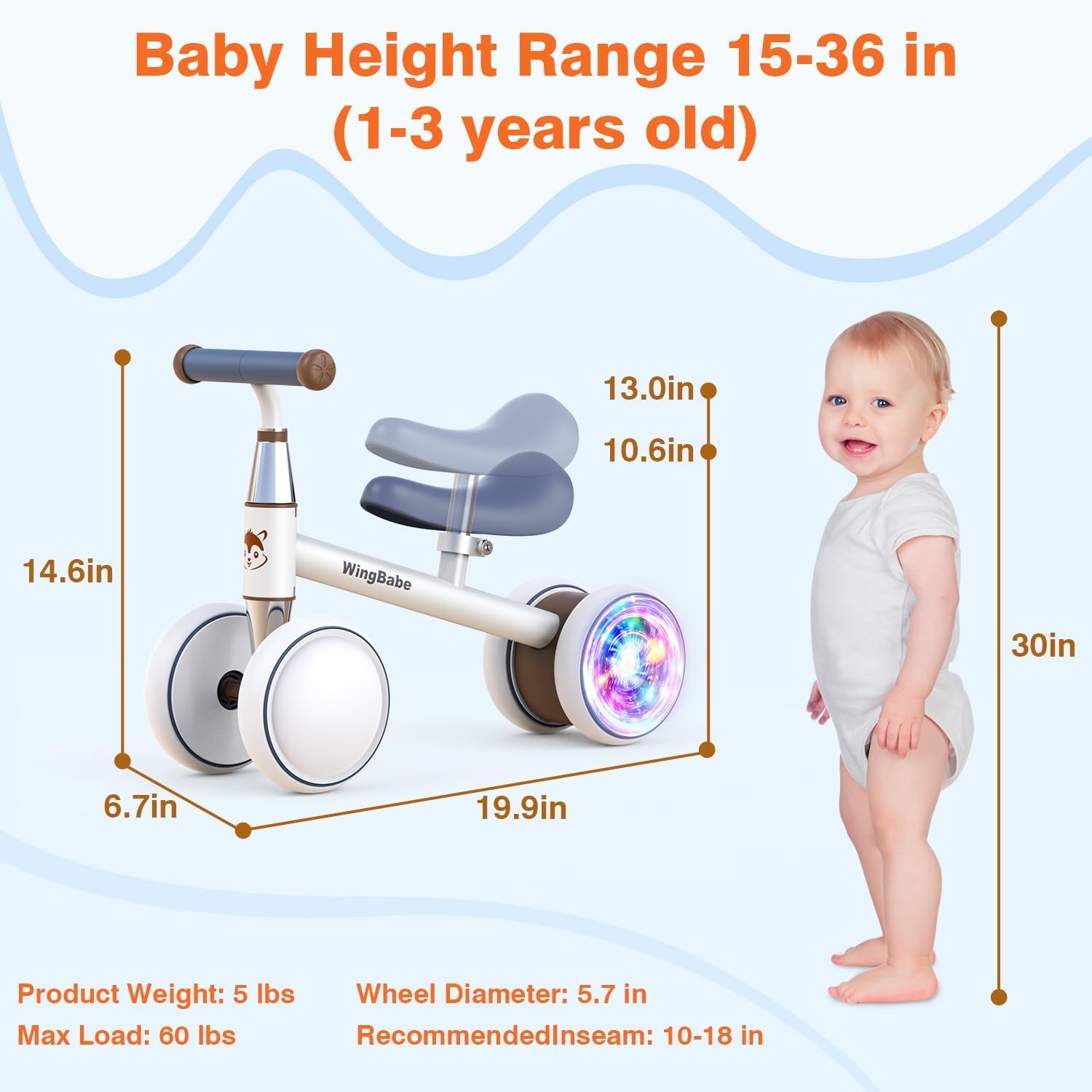 Draisienne à 4 roues pour tout-petits - Apprentissage - Jusqu'à -27%