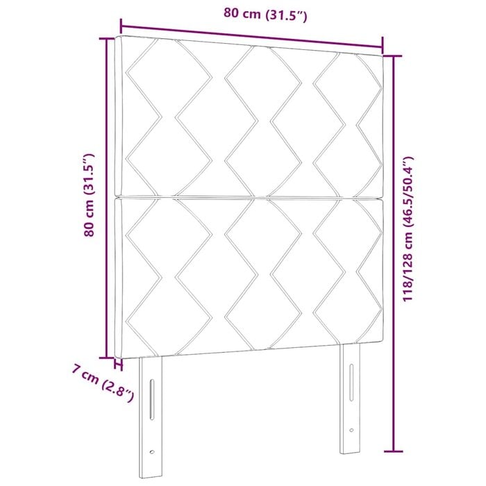 Vidaxl Tête de lit géométrique marron 80cm - Jusqu'à -57% sur l'outlet