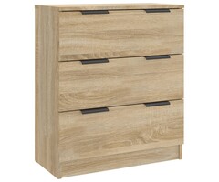 Vidaxl Commode 3 tiroirs chêne Sonoma - 60x30x70 cm - Jusqu'à -59%