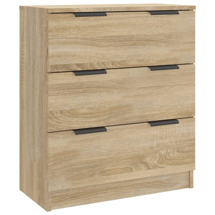 Vidaxl Commode 3 tiroirs chêne Sonoma - 60x30x70 cm - Jusqu'à -59%