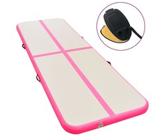 Vidaxl Tapis de gymnastique gonflable 600x100x10 cm rose - Jusqu'à 47% de réduction