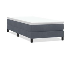 Vidaxl Sommier tapissier velours 100x220 cm gris foncé - Jusqu'à -46%