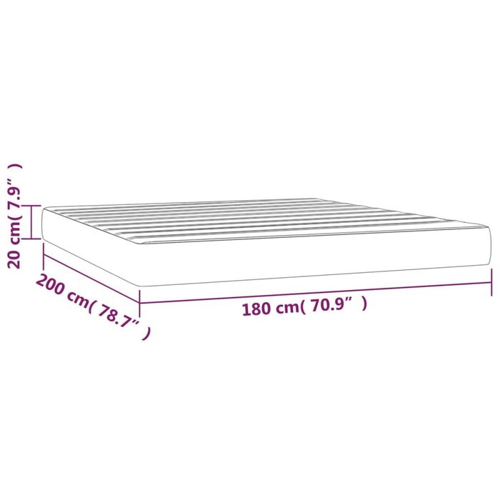 Vidaxl Matelas 180x200x20 cm ressorts ensachés - Jusqu'à -41% sur le prix d'origine